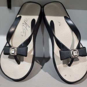 Brighton wedge flip flops